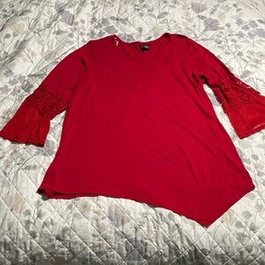 Pretty ND red asymmetrical top XL